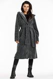 Elegant Hooded Coat with Shawl Collar for Autumn Style