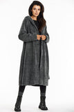 Elegant Hooded Coat with Shawl Collar for Autumn Style