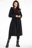 Elegant Hooded Coat with Shawl Collar for Autumn Style