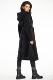 Elegant Hooded Coat with Shawl Collar for Autumn Style