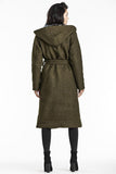 Chic Green Coat with Shawl Collar and Hood for All Occasions