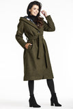 Chic Green Coat with Shawl Collar and Hood for All Occasions