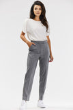 Chic Gray Pinstripe Cigarette Pants for Effortless Style