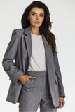 Chic Loose-Fit Gray Jacket for Effortless Elegance