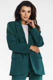 Chic Green Loose-Fit Jacket for Effortless Style