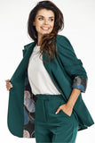 Chic Green Loose-Fit Jacket for Effortless Style