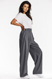 Elegant Gray Wide-Leg Pants for Effortless Style and Comfort