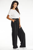 Elegant Black Wide-Leg Pants for Effortless Style