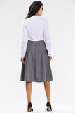 Elegant Flared Midi Skirt for Formal & Business Wear