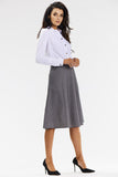 Elegant Flared Midi Skirt for Formal & Business Wear
