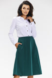 Elegant Flared Midi Skirt for Formal and Business Wear