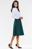Elegant Flared Midi Skirt for Formal and Business Wear