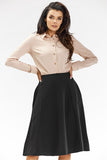 Elegant Flared Midi Skirt for Formal and Business Wear