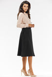 Elegant Flared Midi Skirt for Formal and Business Wear