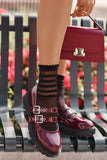 Cute Eco Leather Half Shoes with Adjustable Straps