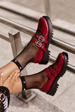 Chic Eco Leather Half Shoes with Adjustable Straps for Women