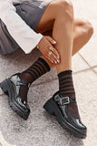Chic Eco Leather Women's Half Shoes with Adjustable Strap