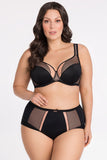 Elegant Comfort Microfiber Panties with Lace & Mesh Details