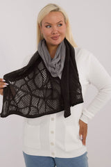 Elegant Openwork Scarf for Stylish Cold Weather Fashion - grey / one-size-fits-all