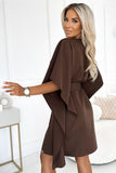 Chic Butterfly Dress in Elegant Chocolate Color