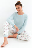 Elegant Cotton Women's Pajamas with Pockets and Soft Print
