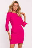 Elegant Mini Dress with Unique Sleeve Design and Zipper Back