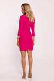 Elegant Mini Dress with Unique Sleeve Design and Zipper Back