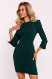 Elegant Mini Dress with Unique Sleeve Design and Zipper