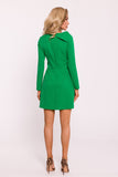 Elegant Mini Dress with Slit and Bow Detail for Any Occasion