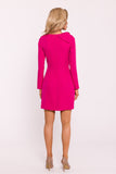Elegant Mini Dress with Slit and Bow Detail for Any Occasion