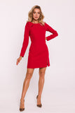 Elegant Mini Dress with Slit and Bow Detail for Any Occasion