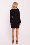 Elegant Mini Dress with Slit and Bow Detail for Any Occasion