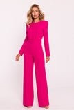 Chic Women's Jumpsuit with Long Sleeves and Zipper Detail
