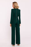 Chic Women's Jumpsuit with Fitted Top and Elegant Design