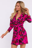 Elegant Women's Printed Jumpsuit with Jacket Collar Detail