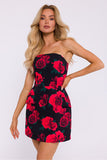 Elegant Corset Mini Dress with Decorative Flaps