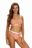 Lace-Back High-Waisted Panties in Soft Peach Color