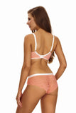 Lace-Back High-Waisted Panties in Soft Peach Color