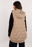 Stylish Women's Quilted Vest with Detachable Hood and Pockets