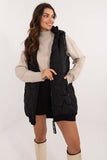 Stylish Quilted Vest with Detachable Hood and Pockets