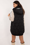 Stylish Quilted Vest with Detachable Hood and Pockets