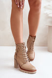 Elegant Eco Leather Zip-Up Booties with Gold Detail