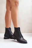 Stylish Natural Leather Women's Boots with Zipper & Lacing