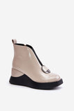 Chic Eco Leather Women's Boots with Zipper and Insulation