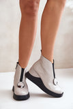 Elegant Eco Leather Women's Boots with Side Zipper and Insulation