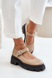 Eco Leather Women's Half Shoes with Adjustable Strap