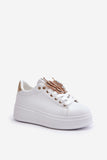 Eco-Friendly Women's Platform Sneakers with Butterfly Accent