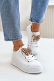 Eco-Friendly Women's Platform Sneakers with Butterfly Accent