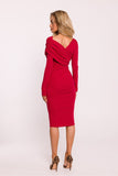 Modern Ribbed Cotton Knit Long-Sleeved Dress for Any Occasion