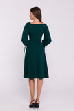 Elegant V-Neck Romantic Knit Dress for Effortless Style